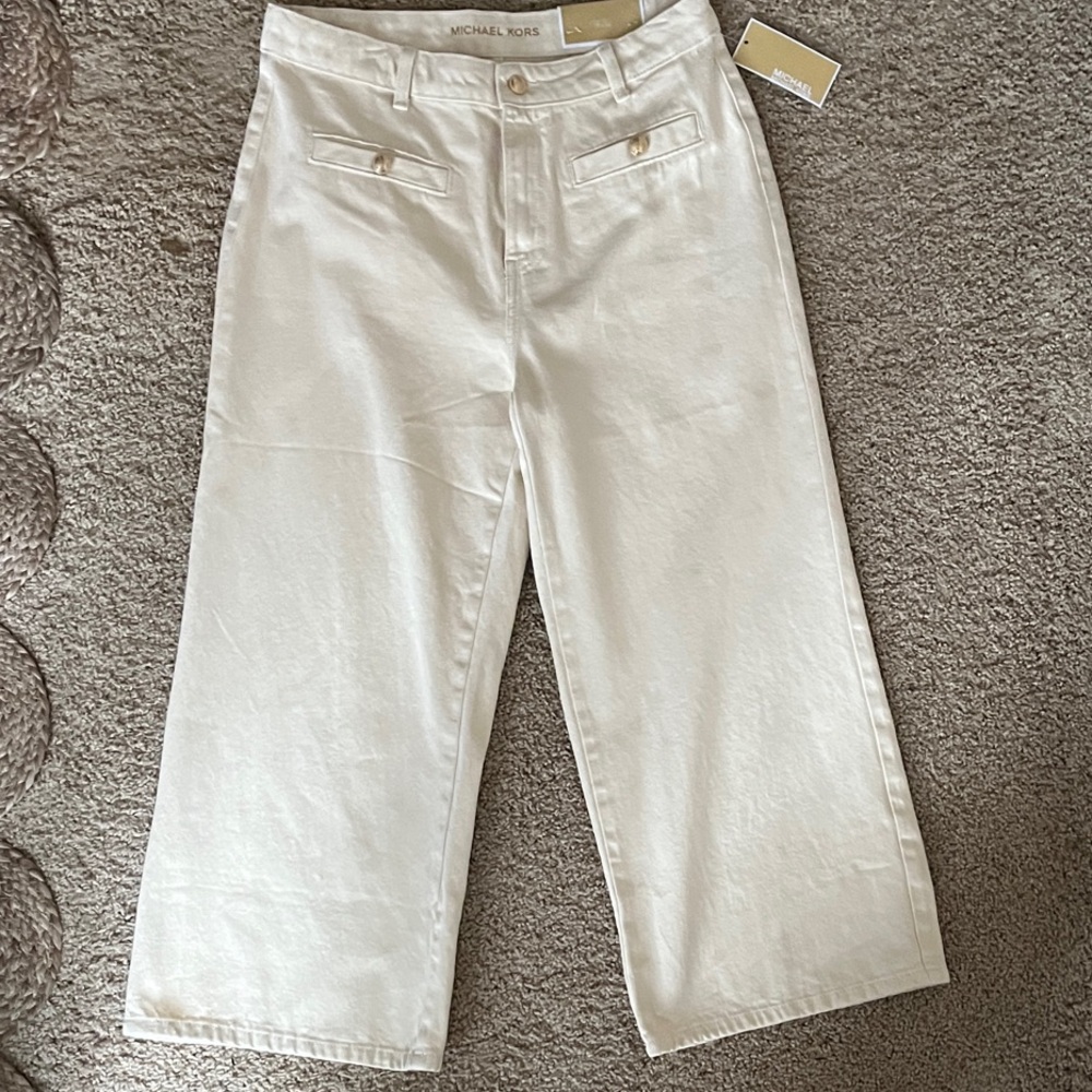 Michael Kors Selma Crop Wide Leg  Jeans